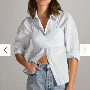 Button Down Bralette Set